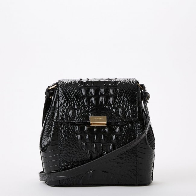 Brahmin Margo Leather Crossbody - Black Melbourne