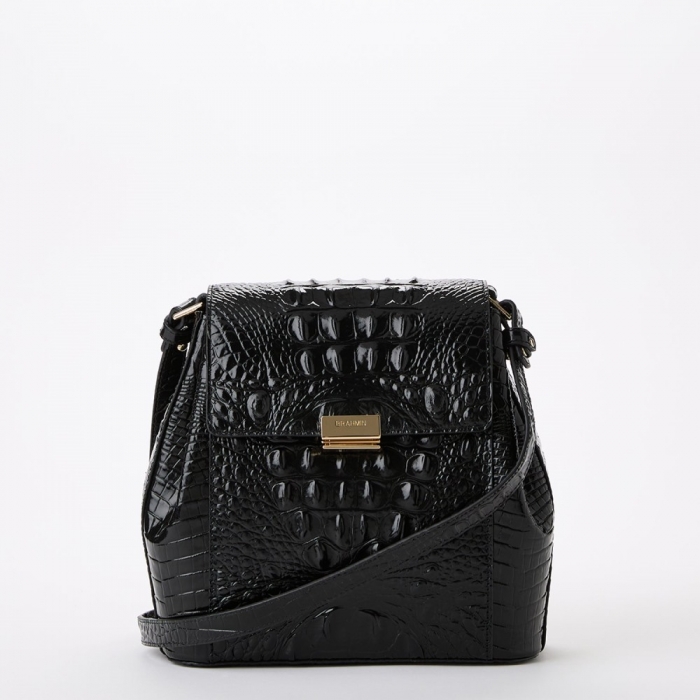 Brahmin Margo Leather Crossbody - Black Melbourne