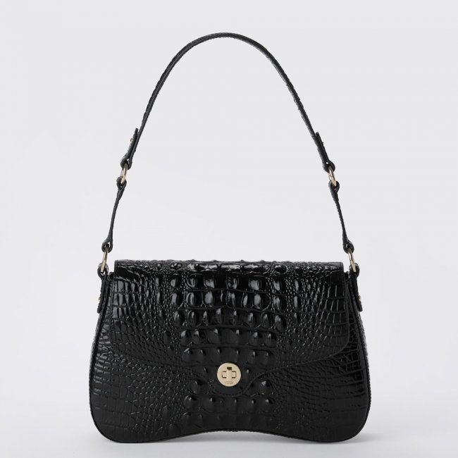 Brahmin Nerida Leather Shoulder Bag - Black