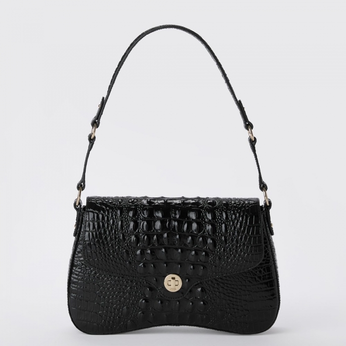 Brahmin Nerida Leather Shoulder Bag - Black