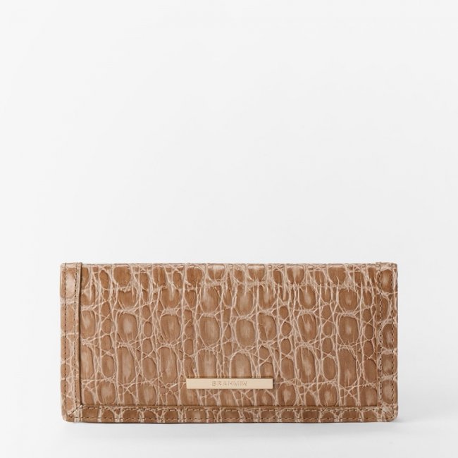 Brahmin Ady Leather Wallet - Timeless Taupe Bayem