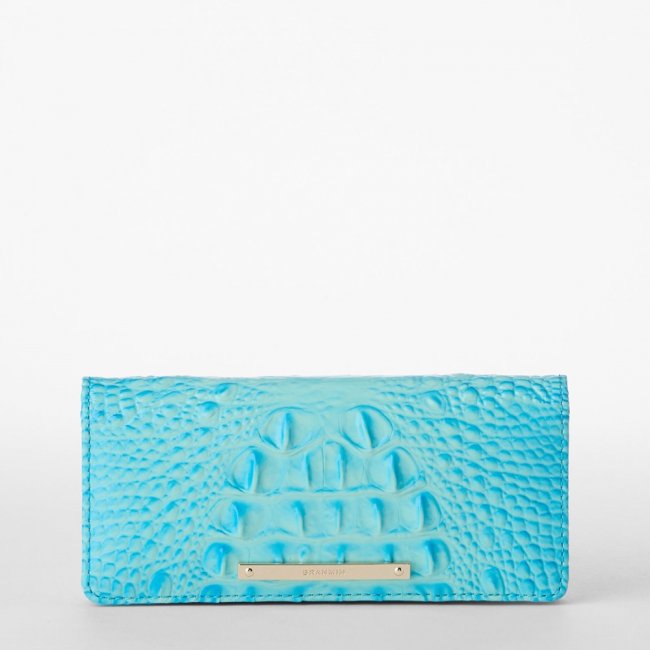 Brahmin Ady Leather Wallet - Tropic Blue Melbourne