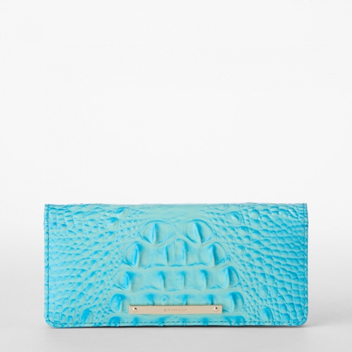 Brahmin Ady Leather Wallet - Tropic Blue Melbourne
