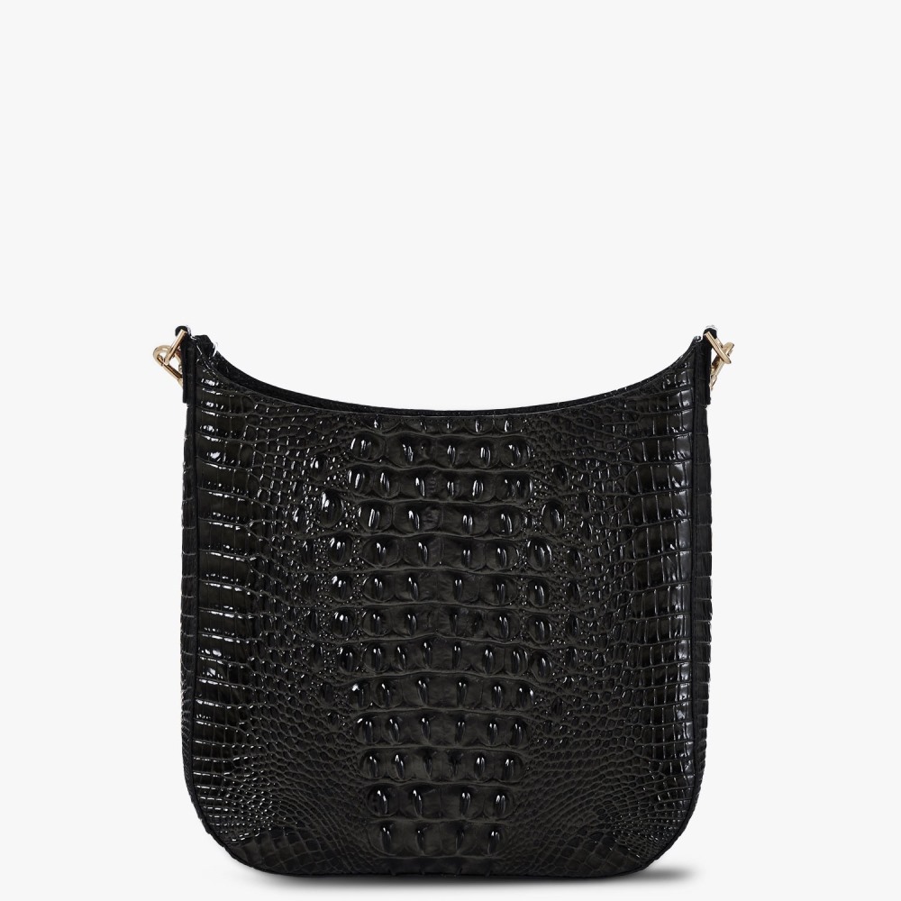 Brahmin Leia Leather Crossbody - Black Melbourne