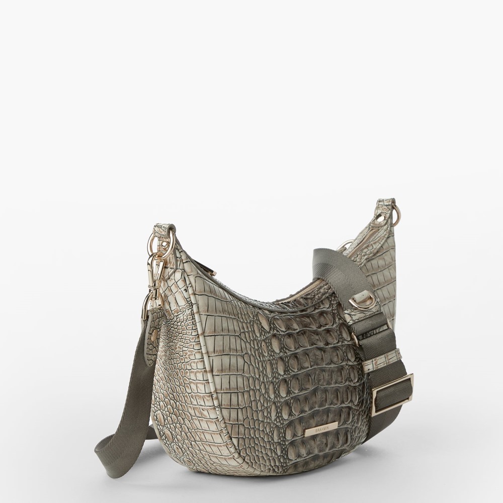 Brahmin Percy Leather Crossbody - Timeless Taupe Ombre Melbourne