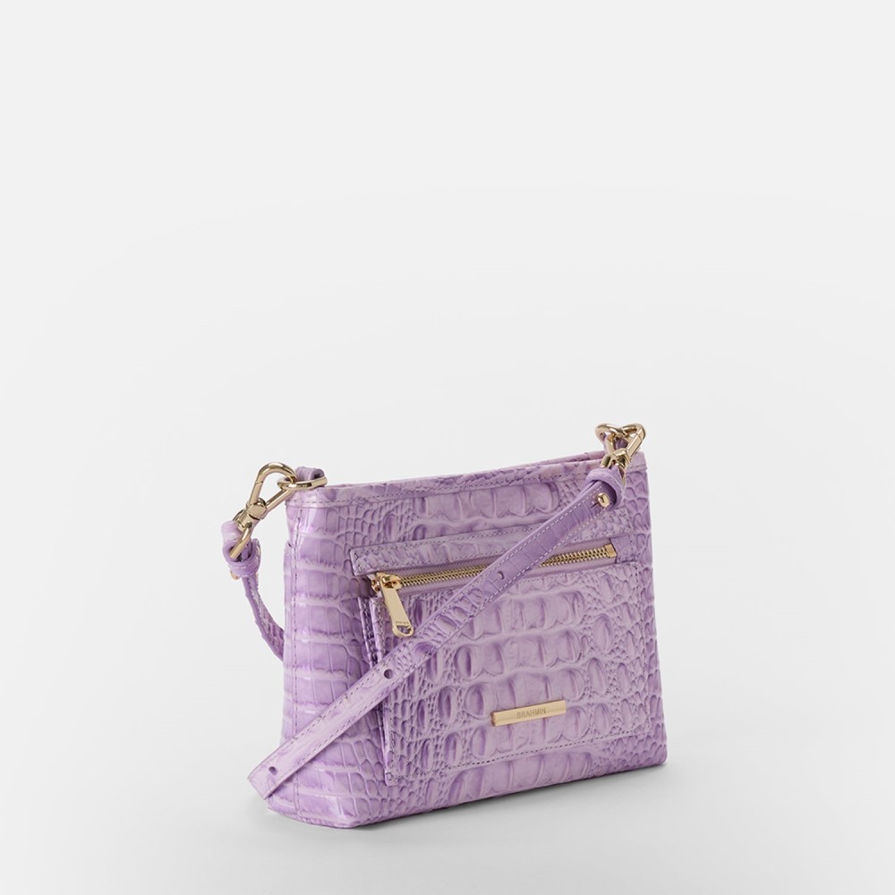 Brahmin Vida Leather Crossbody - Gentle Lavender Melbourne