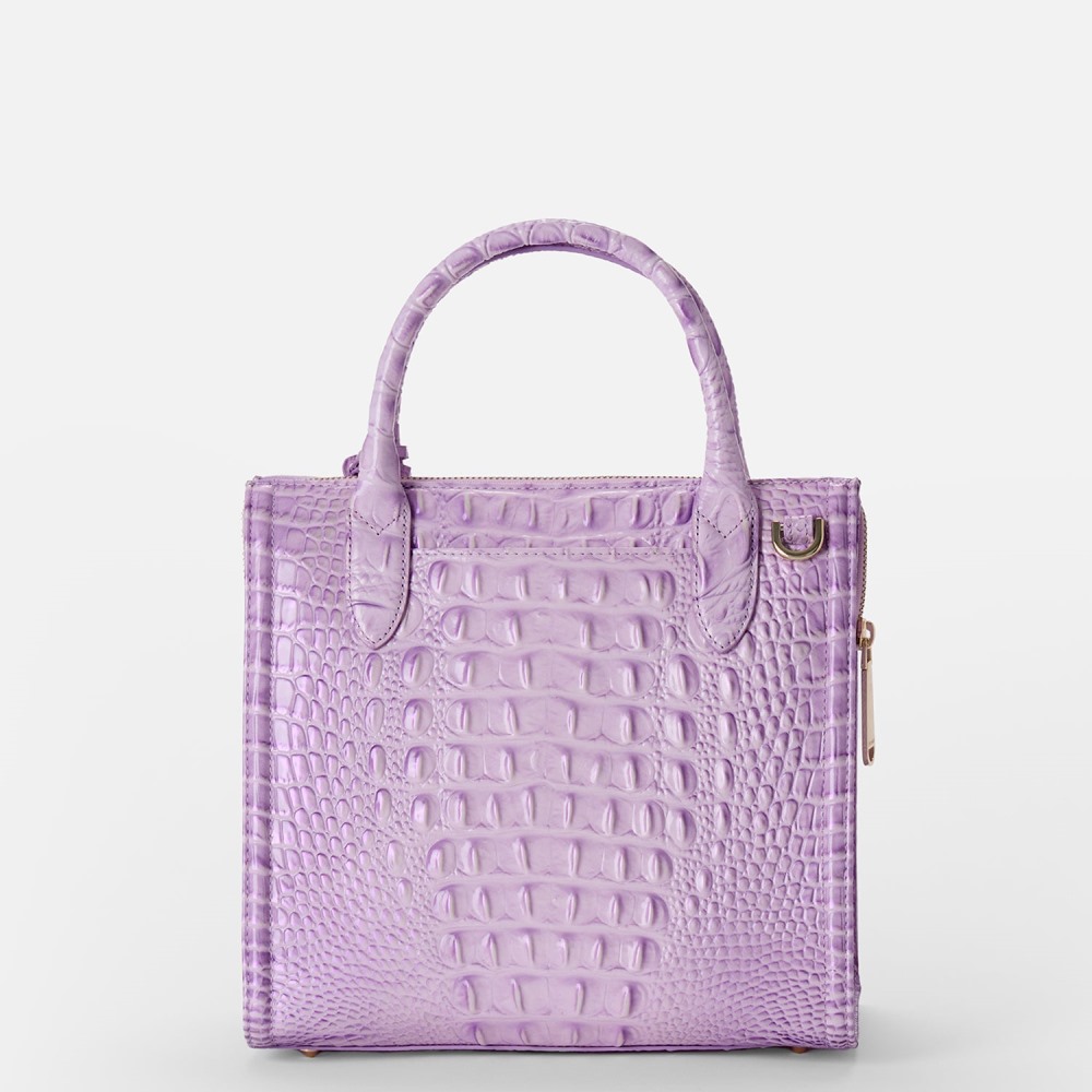 Brahmin Small Caroline Leather Satchel - Gentle Lavender Melbourne