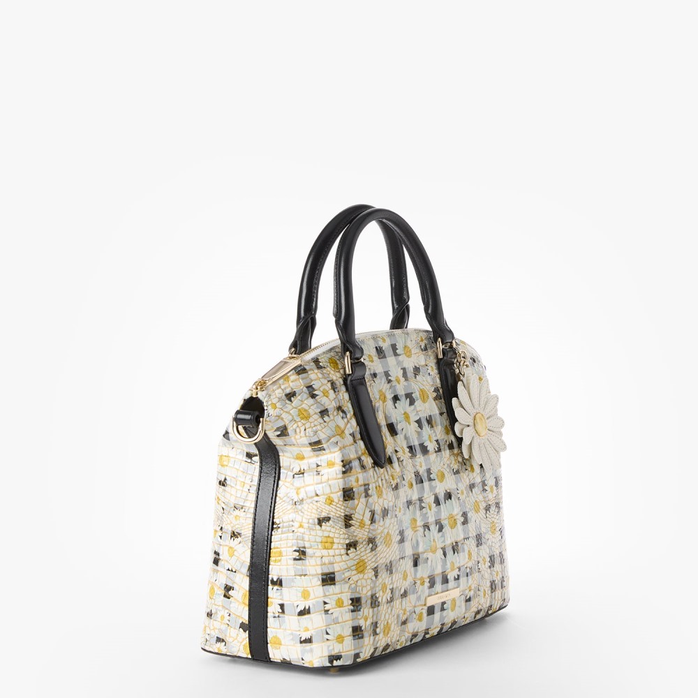Brahmin Duxbury Leather Satchel - Multi Petaline
