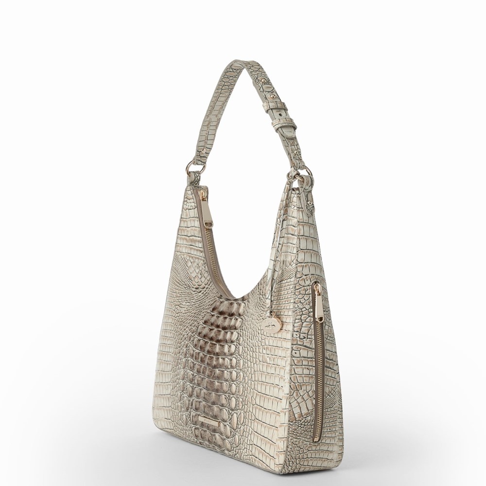 Brahmin Tabitha Leather Shoulder Bag - Timeless Taupe Ombre Melbourne