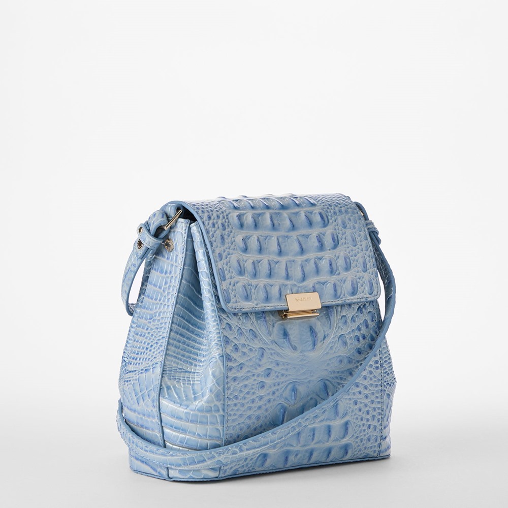 Brahmin Margo Leather Crossbody - Heavenly Blue Melbourne