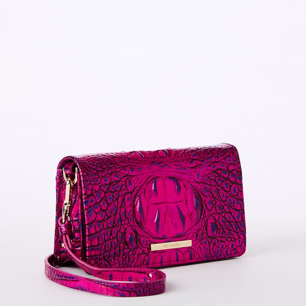 Brahmin Minuette Leather Crossbody - Voltage Violet