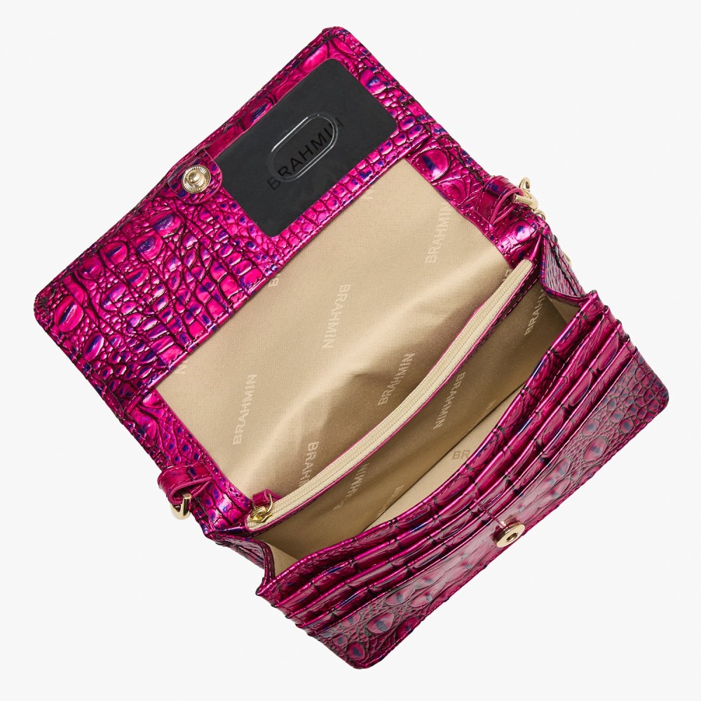Brahmin Minuette Leather Crossbody - Voltage Violet
