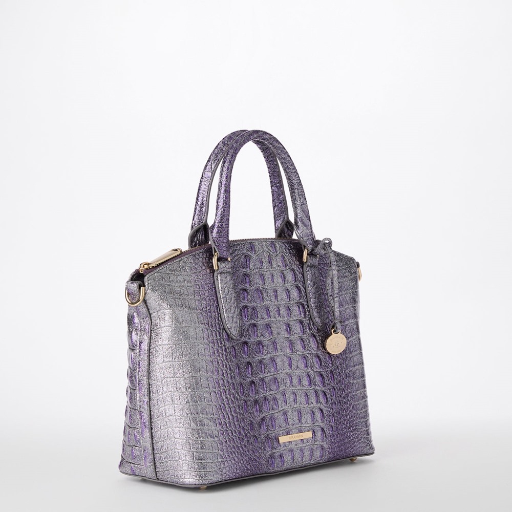 Brahmin Duxbury Leather Satchel - Purple Glitter Melbourne
