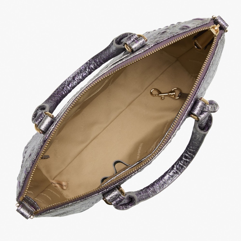 Brahmin Duxbury Leather Satchel - Purple Glitter Melbourne