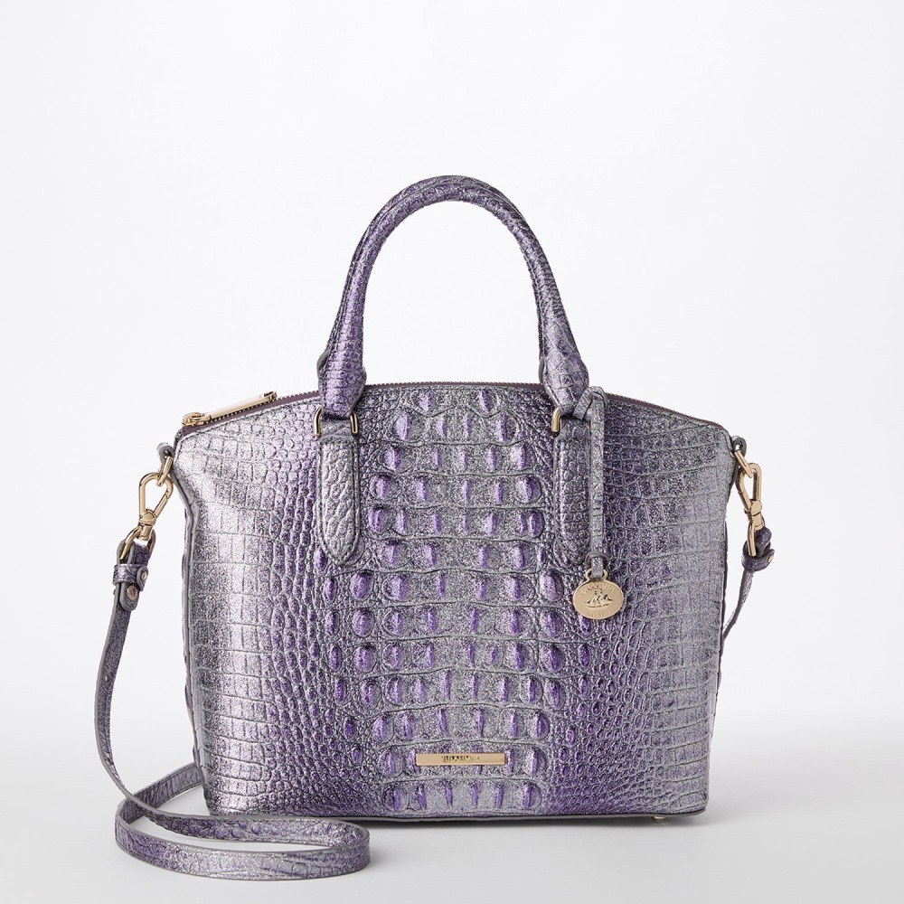 Brahmin Duxbury Leather Satchel - Purple Glitter Melbourne