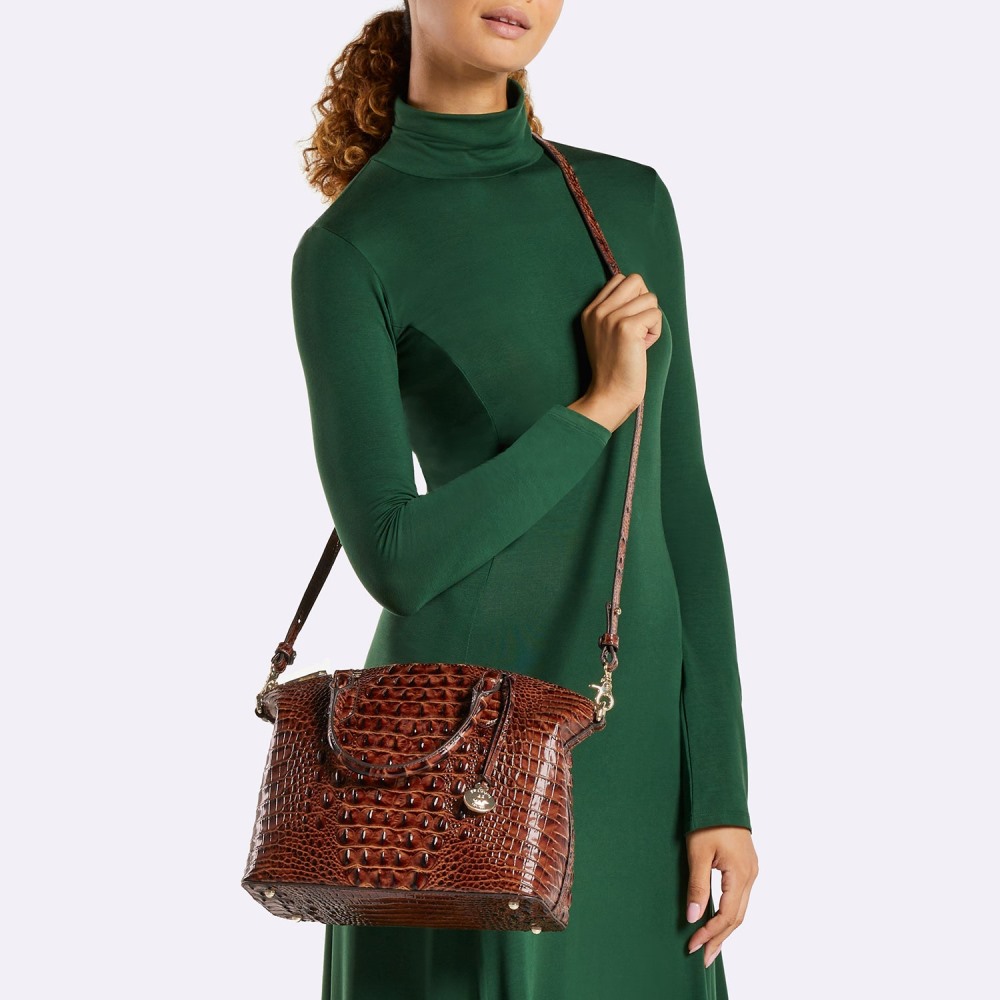 Brahmin Duxbury Leather Satchel - Purple Glitter Melbourne