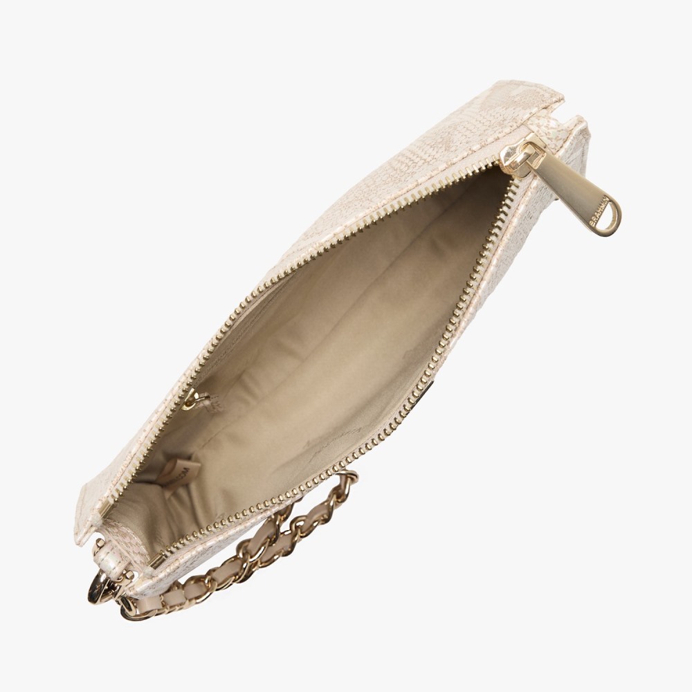 Brahmin Daisy Leather Wristlet - Ivory Grandeur