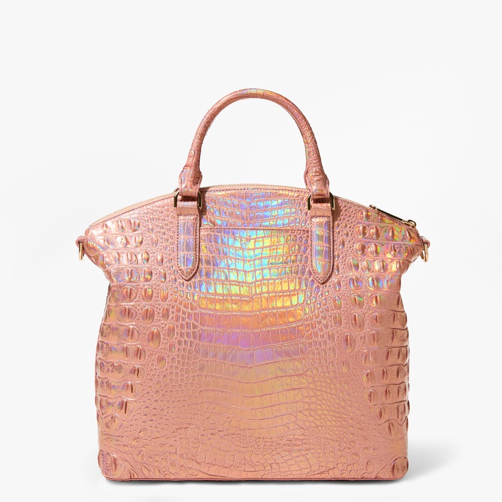 Brahmin Large Duxbury Leather Satchel - Rose Gold Melbourne