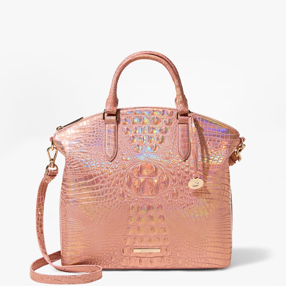 Brahmin Large Duxbury Leather Satchel - Rose Gold Melbourne