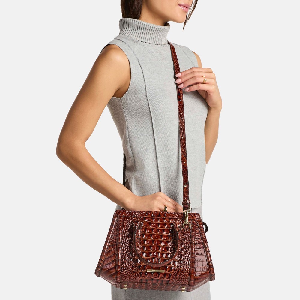 Brahmin Small Arden Leather Satchel - Multi Shimerda