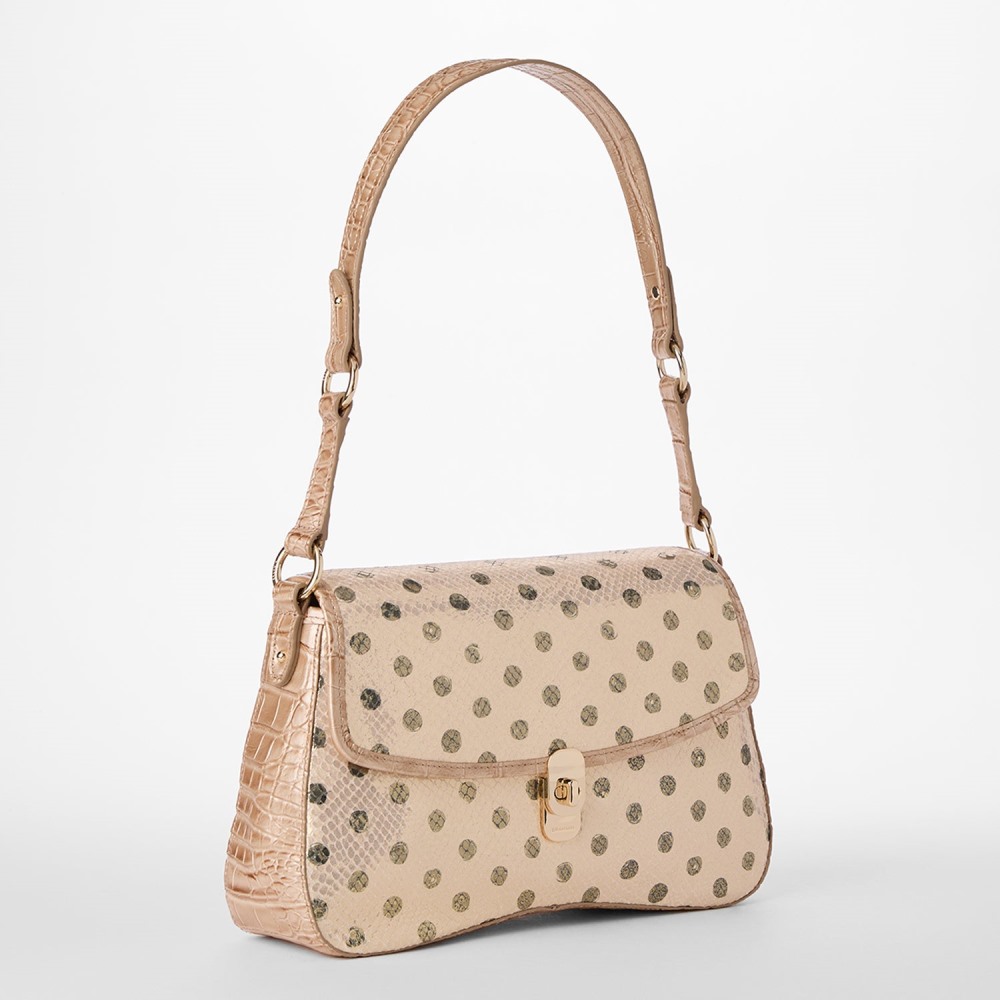 Brahmin Nerida Leather Shoulder Bag - Gold Revival