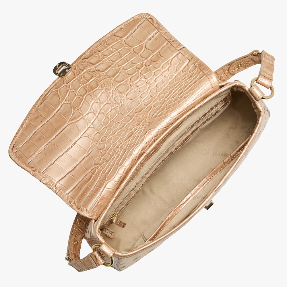 Brahmin Nerida Leather Shoulder Bag - Gold Revival