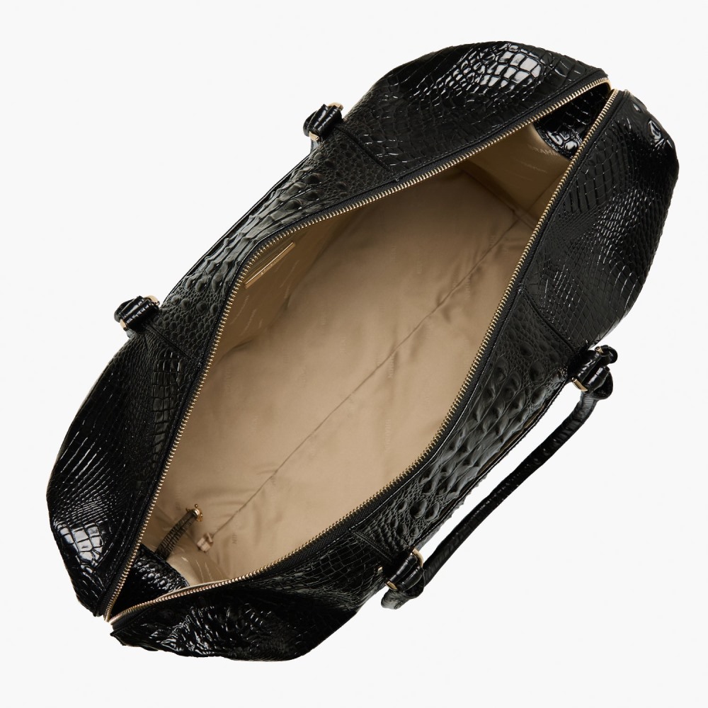 Brahmin Dux Weekender Leather Travel Bag - Black Melbourne