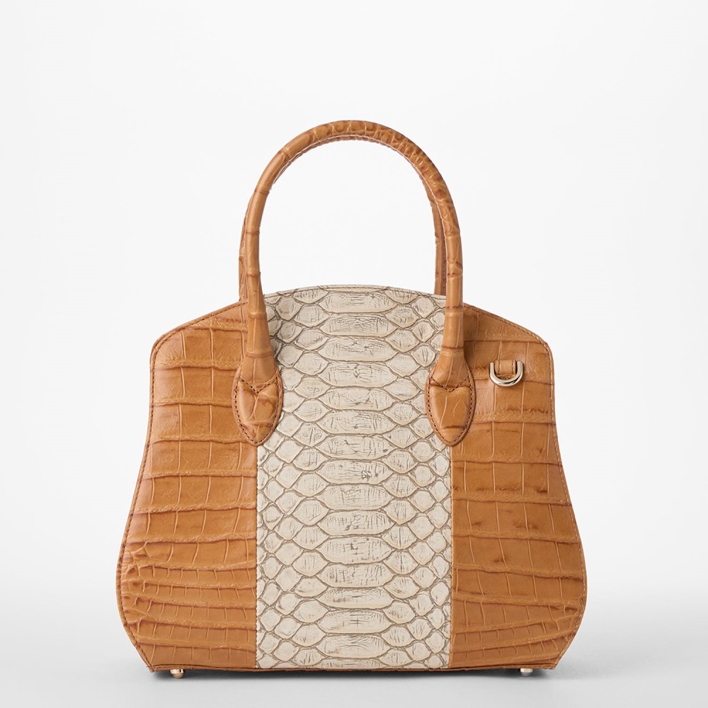 Brahmin Rosetta Leather Satchel - Multi Castalia