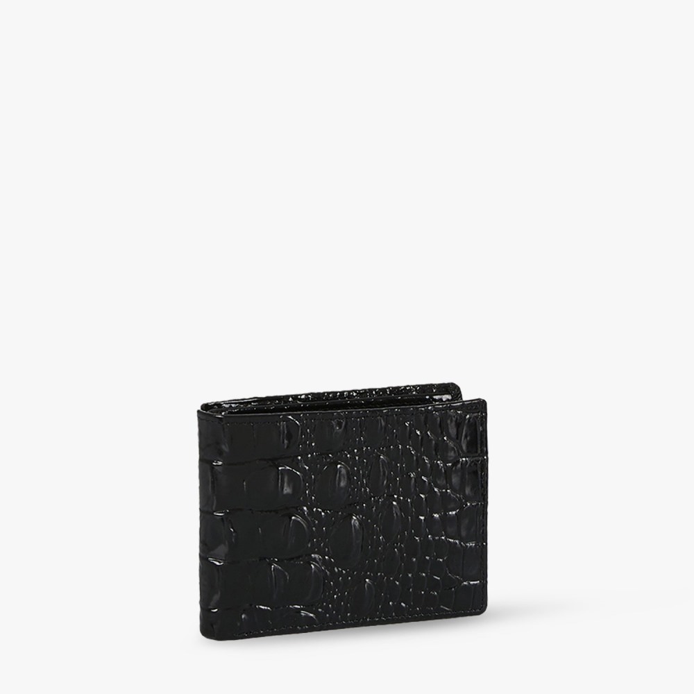 Brahmin Black Leather Billfold Wallet - Black Melbourne