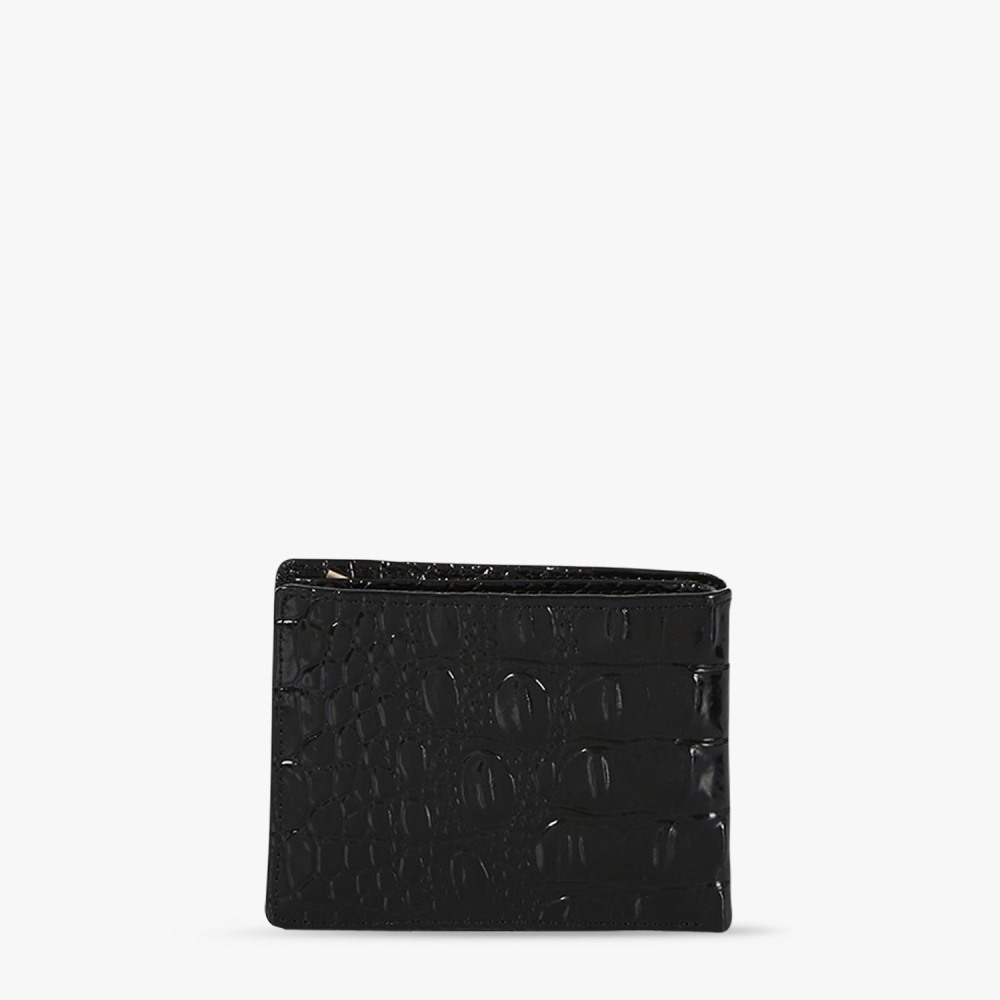 Brahmin Black Leather Billfold Wallet - Black Melbourne