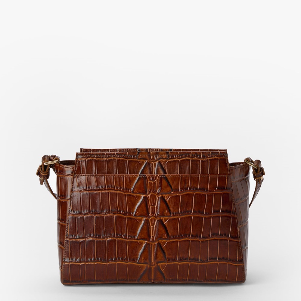 Brahmin Hillary Leather Crossbody - Chestnut Marana