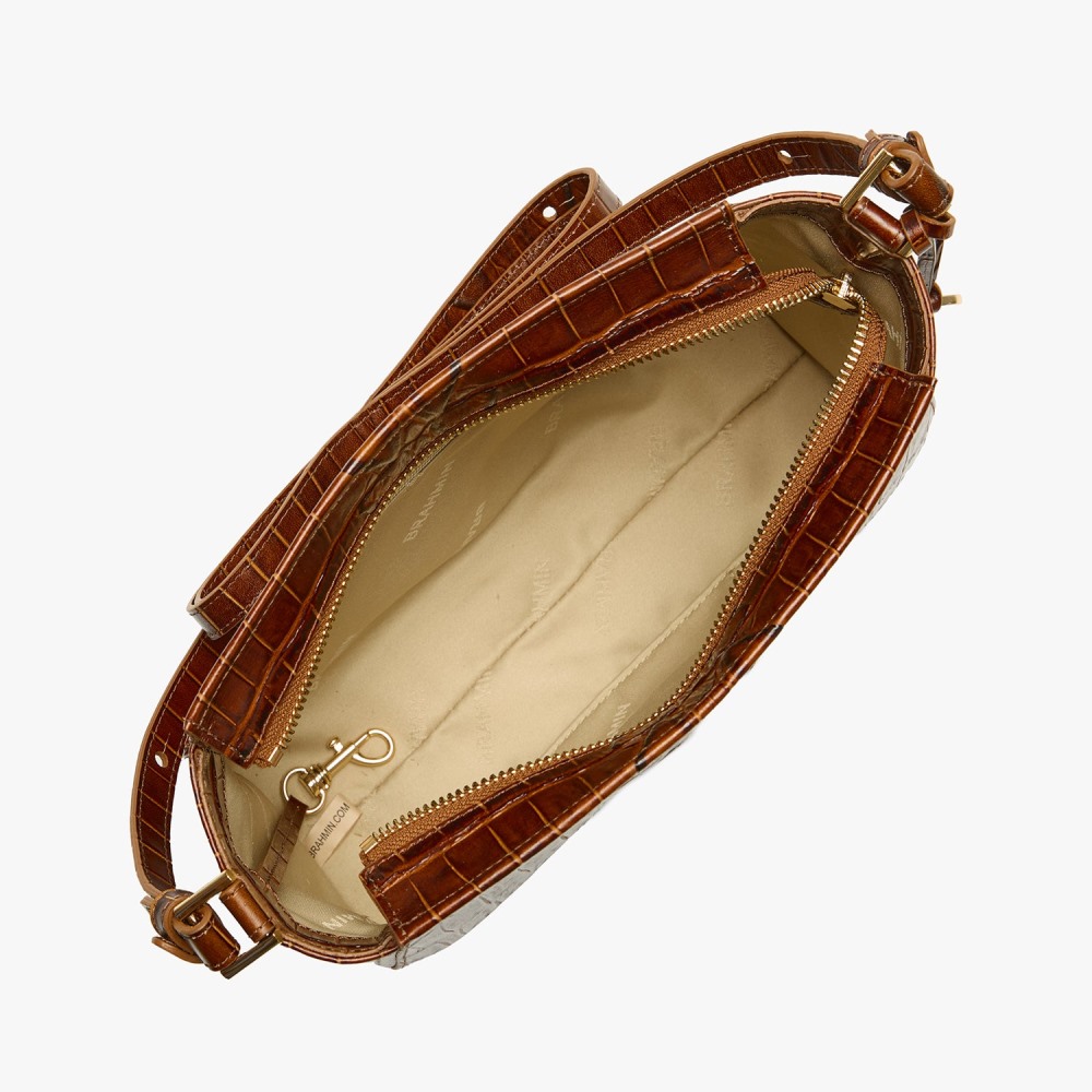 Brahmin Hillary Leather Crossbody - Chestnut Marana
