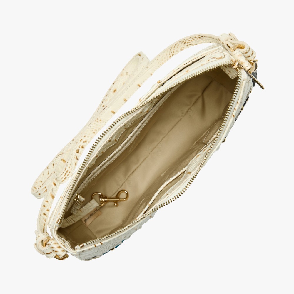 Brahmin Shayna Leather Crossbody - Snowball Snowdrift