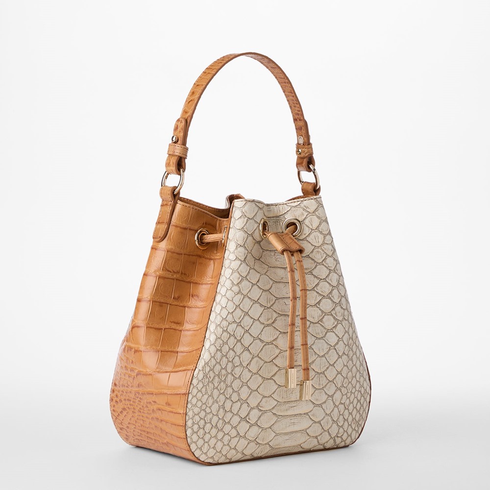 Brahmin Melinda Leather Bucket Bag - Multi Castalia