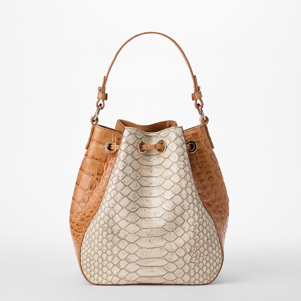 Brahmin Melinda Leather Bucket Bag - Multi Castalia