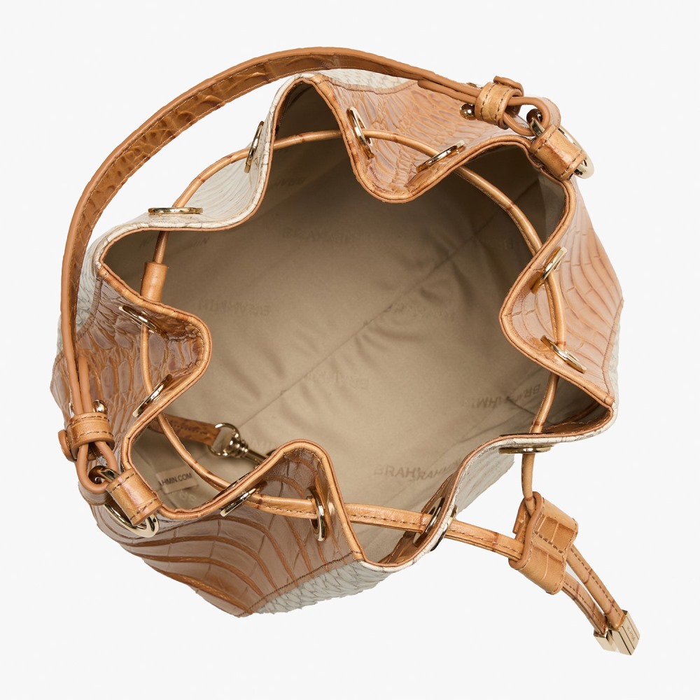 Brahmin Melinda Leather Bucket Bag - Multi Castalia