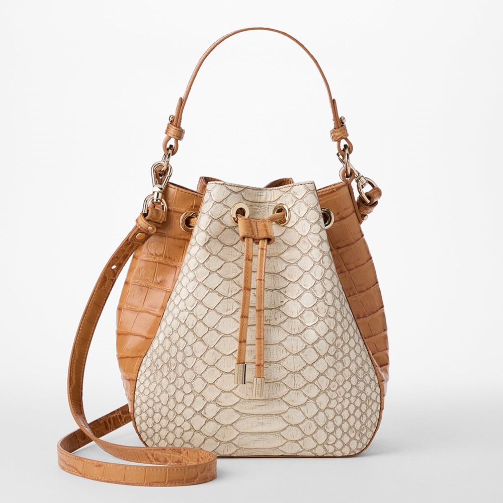 Brahmin Melinda Leather Bucket Bag - Multi Castalia