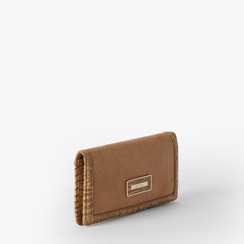 Brahmin Ady Leather Wallet - Tiramisu Adrift