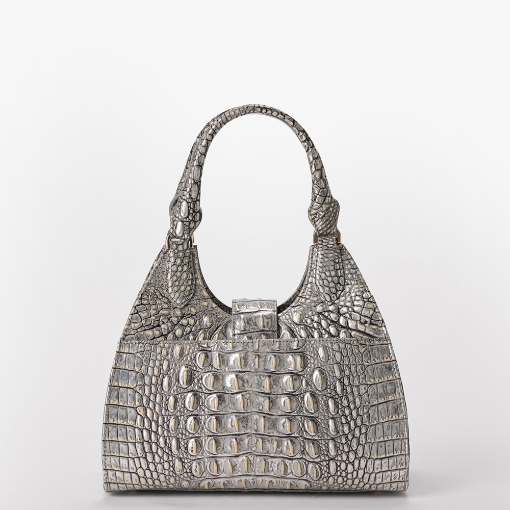 Brahmin Adrian Leather Satchel - Chrome Melbourne