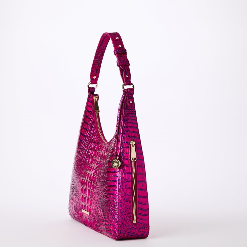 Brahmin Tabitha Leather Shoulder Bag - Voltage Violet