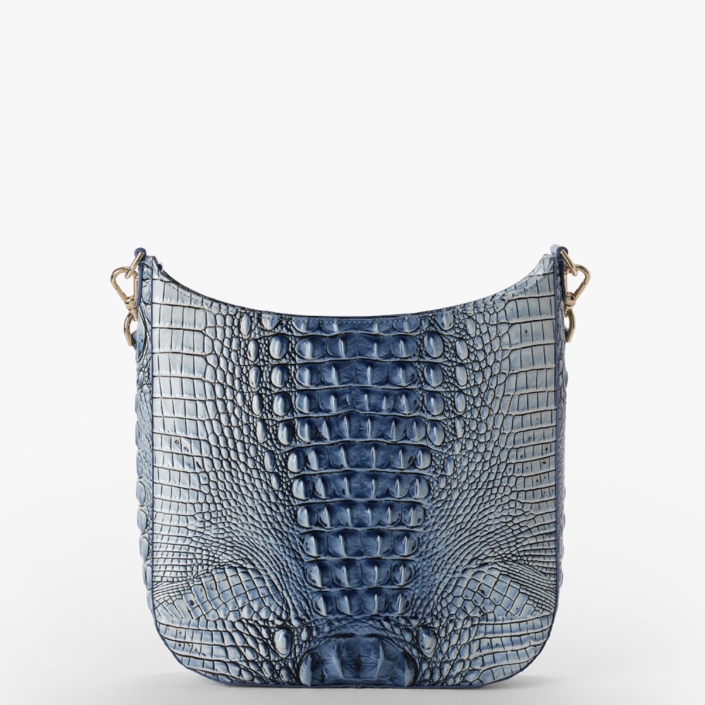 Brahmin Leia Leather Crossbody - Bellbottom Blue Ombre Melbourne