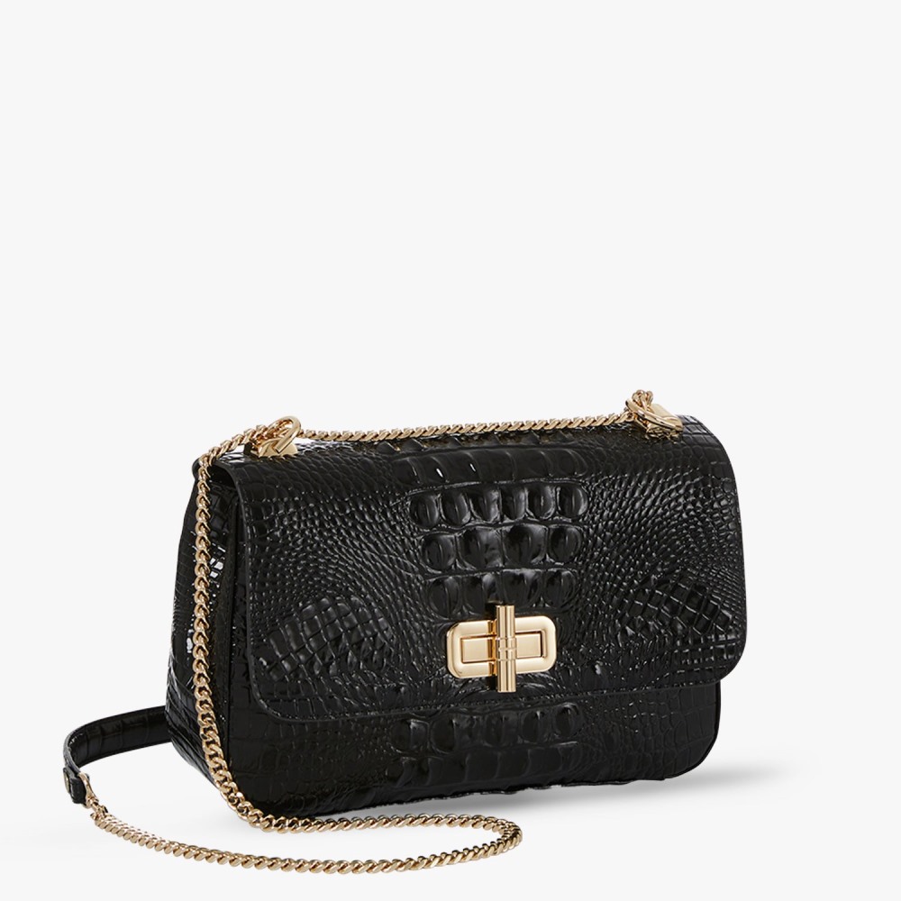 Brahmin Rosalie Leather Crossbody - Black Melbourne