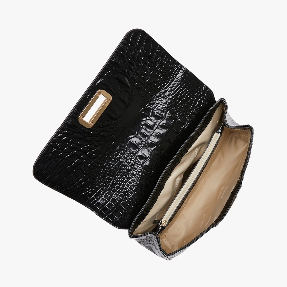 Brahmin Rosalie Leather Crossbody - Black Melbourne