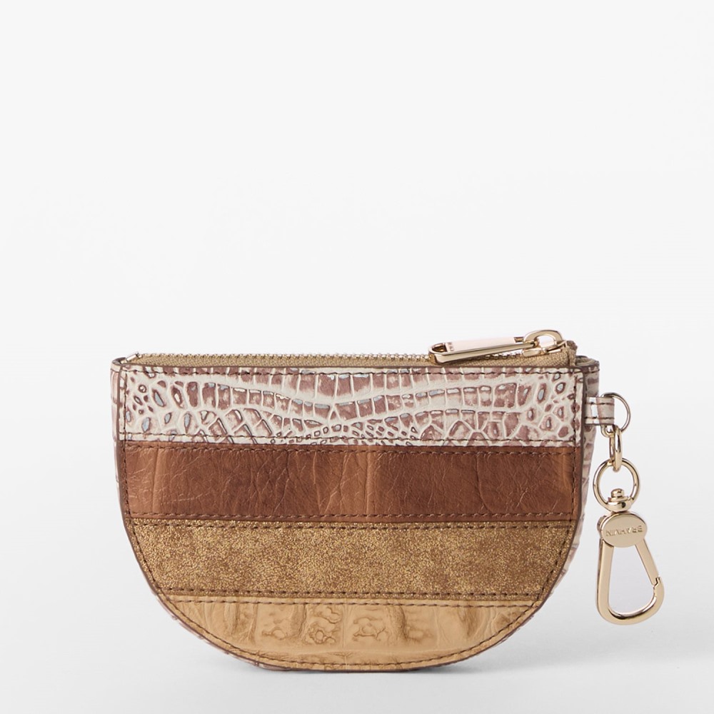 Brahmin Britt Leather Coin Purse - Natural Flashback