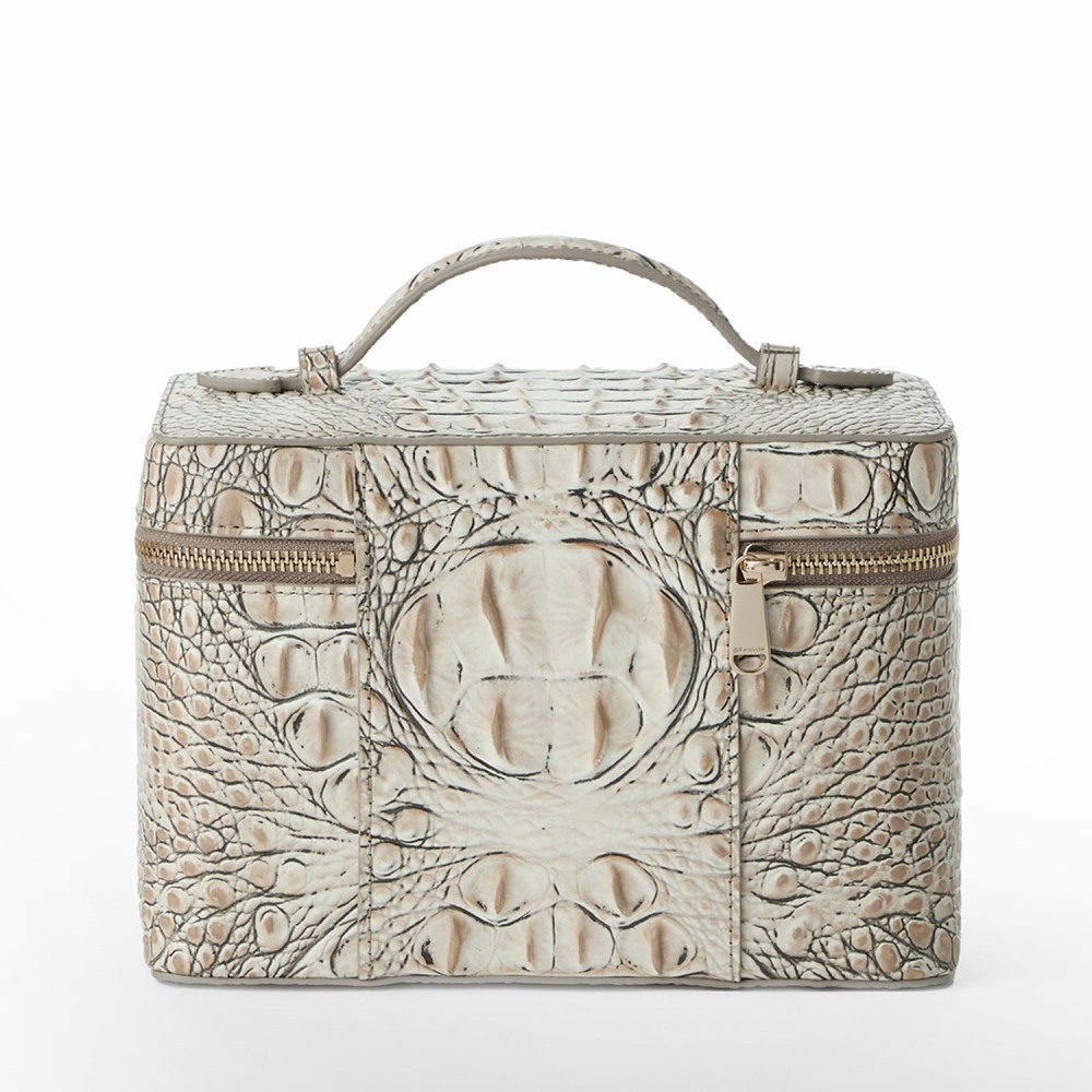 Brahmin Charmaine Leather Makeup Case - Timeless Taupe Ombre Melbourne