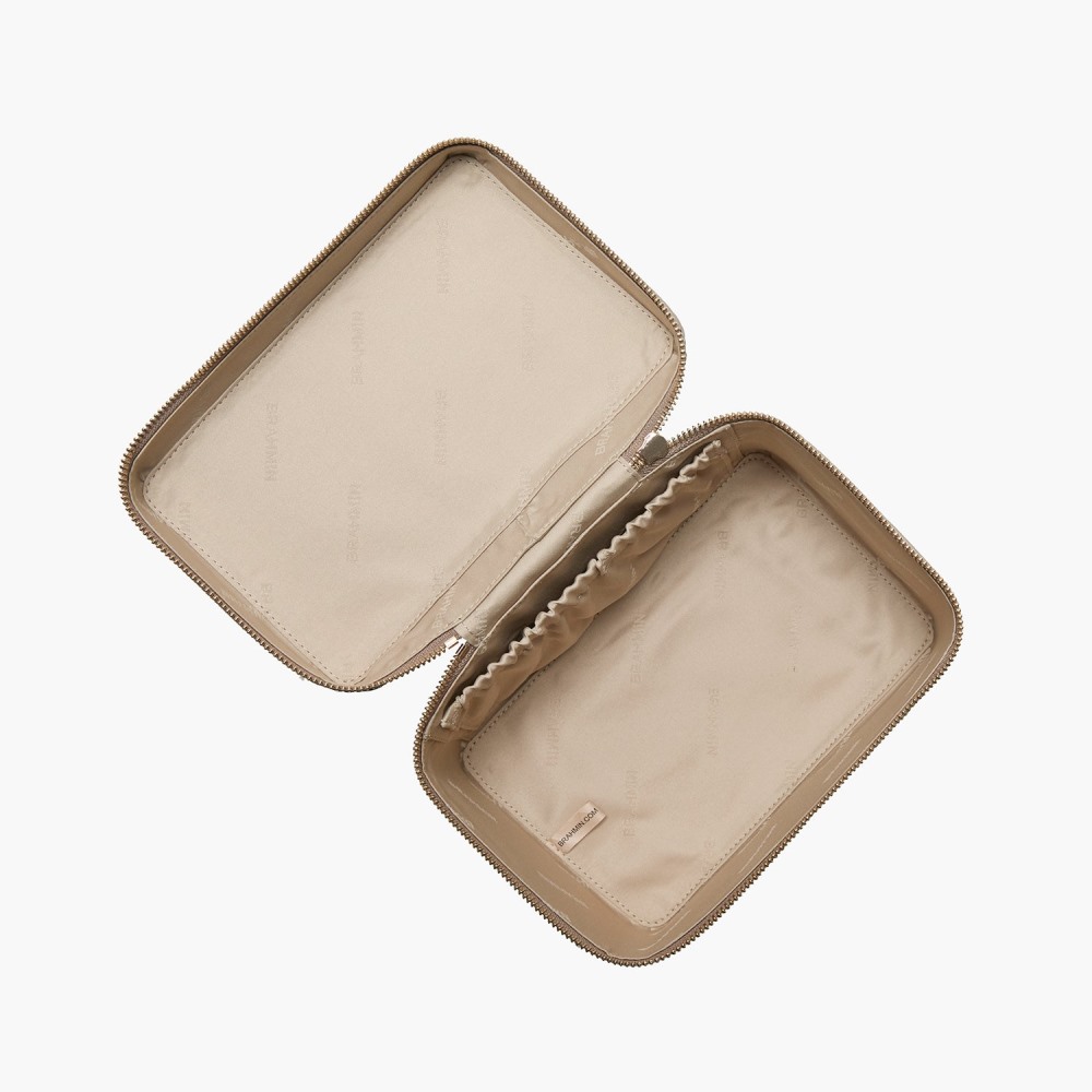 Brahmin Charmaine Leather Makeup Case - Timeless Taupe Ombre Melbourne