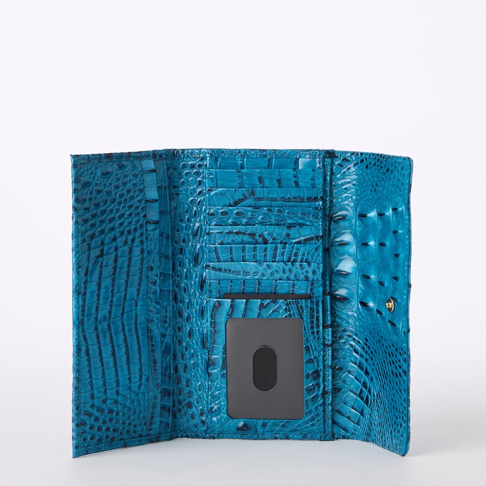 Brahmin Cordelia Leather Wallet - Vibrant Azure