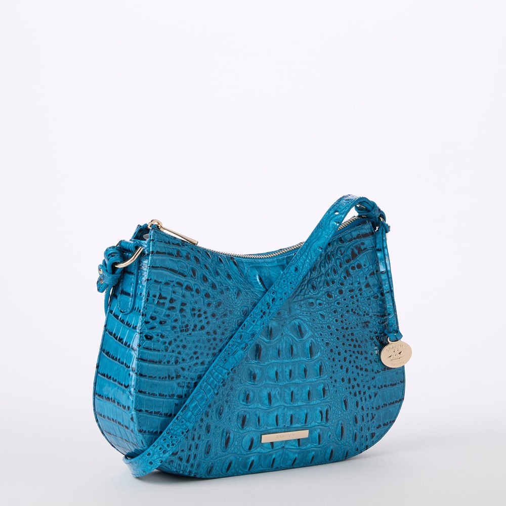 Brahmin Shayna Leather Crossbody - Vibrant Azure