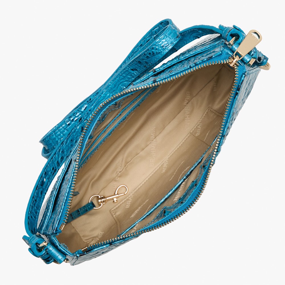 Brahmin Shayna Leather Crossbody - Vibrant Azure