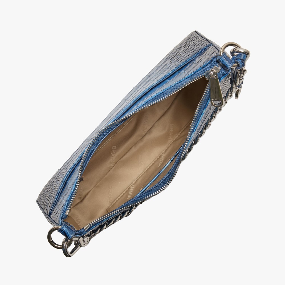 Brahmin Mod Esme Leather Shoulder Bag - Heavenly Blue Lumeria